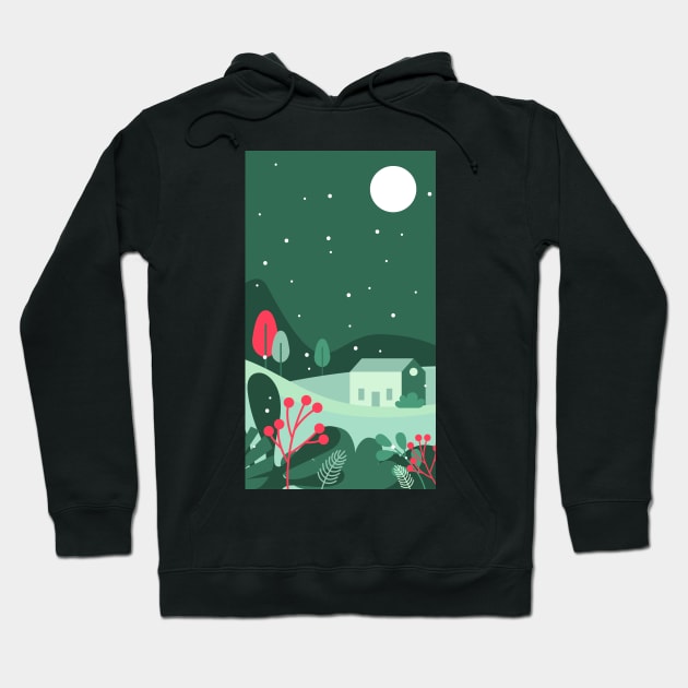 Snow landscape Hoodie by grngstudio